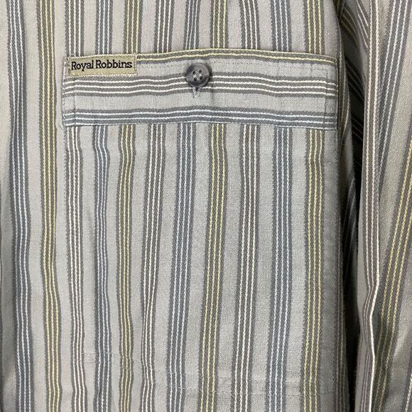 Royal Robbins Striped Long sleeve Button Front Shirt size Medium - Picture 4 of 9